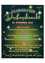 Clausnitzer Dorfweihnacht am 30. 11. 2025<br> ab 14 Uhr