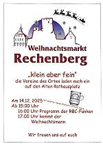 Weihnachtsmarkt Rechenberg "klein aber fein" am 14. 12. 2025<br> ab 15 Uhr